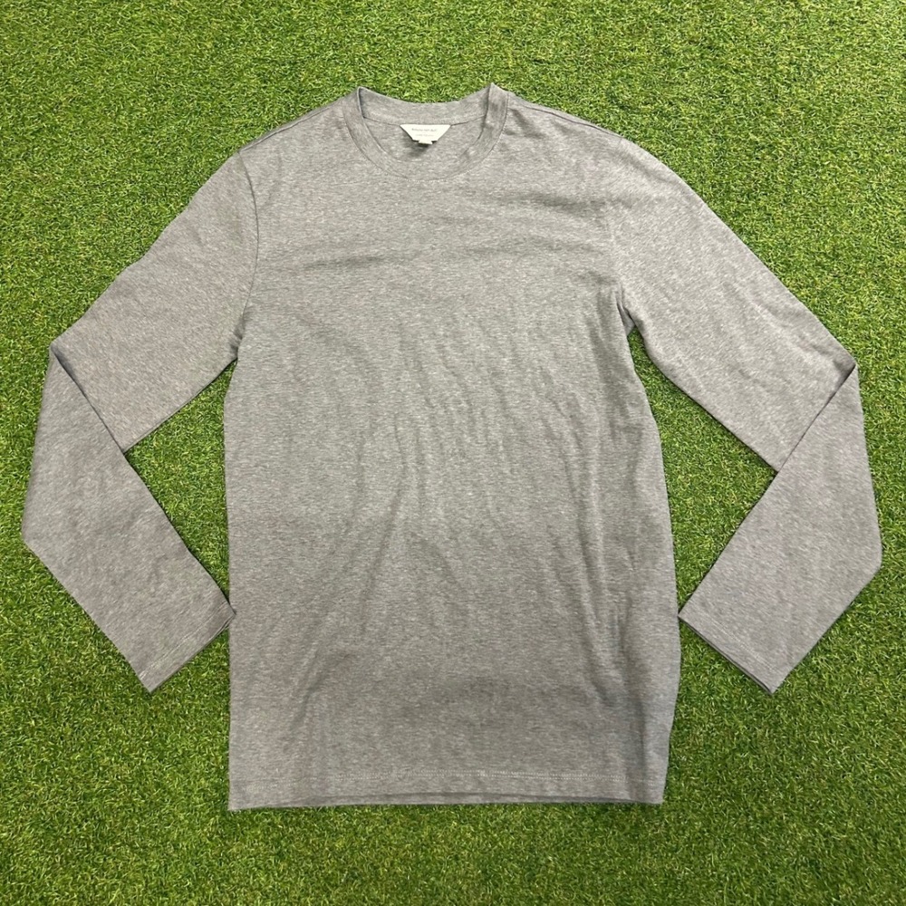 Banana Republic Luxe Touch Long Sleeve T-Shirt Gray Mens Small R8L2BE17